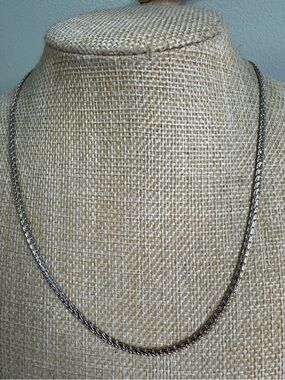 Two - Tone Flat Woven Chain Necklace - Polished Finish